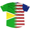 American Flag And Guyana Flag Combination Soccer Jersey Made In USA