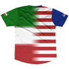 American Flag And Iran Flag Combination Soccer Jersey Made In USA