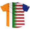 American Flag And IrelAnd Flag Combination Soccer Jersey Made In USA