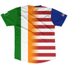 American Flag And Ivory Coast Flag Combination Soccer Jersey Made In USA