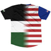 American Flag And Palestine Flag Combination Soccer Jersey Made In USA