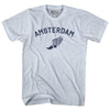 Amsterdam Running Track Winged Foot Adult Tri-Blend T-shirt by Tribe Lacrosse