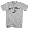 Amsterdam Running Track Winged Foot Womens Cotton Junior Cut T-Shirt by Tribe Lacrosse