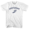 Amsterdam Running Track Winged Foot Womens Cotton Junior Cut T-Shirt by Tribe Lacrosse