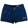 Anguilla Country Heritage Flag Shorty Short Gym Shorts 2.5" Inseam Made In USA by Shorty Shorts
