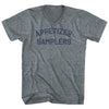 Appetizer Samplers Tri-Blend V-Neck Womens Junior Cut T-Shirt by Tribe Lacrosse
