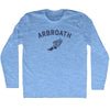 Arbroath Running Track Winged Foot Adult Tri-Blend Long Sleeve T-shirt by Tribe Lacrosse
