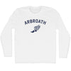 Arbroath Running Track Winged Foot Adult Cotton Long Sleeve T-shirt by Tribe Lacrosse