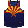 Arizona State Flag Athletic Sport Tank Top Made In USA by Ultras