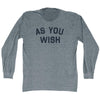 As You Wish Adult Tri-Blend Long Sleeve T-shirt by Tribe Lacrosse