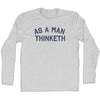 As a Man Thinketh Adult Cotton Long Sleeve T-shirt by Tribe Lacrosse