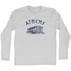 Athens Parthenon Tourism Adult Cotton Long Sleeve T-shirt by Tribe Lacrosse
