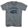Athens Parthenon Tourism Tri-Blend V-neck Womens Junior Cut T-shirt by Tribe Lacrosse