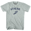 Athens Running Track Winged Foot Adult Tri-Blend T-shirt by Tribe Lacrosse