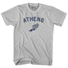 Athens Running Track Winged Foot Adult Cotton T-shirt by Tribe Lacrosse