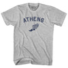Athens Running Track Winged Foot Adult Cotton T-shirt by Tribe Lacrosse