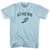 Athens Running Track Winged Foot Adult Cotton T-shirt by Tribe Lacrosse