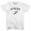 Athens Running Track Winged Foot Adult Cotton T-shirt by Tribe Lacrosse