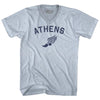 Athens Running Track Winged Foot Adult Tri-Blend V-neck T-shirt by Tribe Lacrosse
