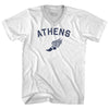 Athens Running Track Winged Foot Adult Tri-Blend V-neck T-shirt by Tribe Lacrosse