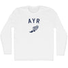 Ayr Running Track Winged Foot Adult Cotton Long Sleeve T-shirt by Tribe Lacrosse