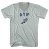 Ayr Running Track Winged Foot Adult Tri-Blend V-neck T-shirt by Tribe Lacrosse