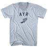 Ayr Running Track Winged Foot Adult Tri-Blend V-neck T-shirt by Tribe Lacrosse