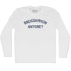 Backgammon Anyone Adult Cotton Long Sleeve T-shirt by Tribe Lacrosse