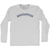 Backgammon Adult Cotton Long Sleeve T-shirt by Tribe Lacrosse