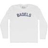 Bagels Adult Cotton Long Sleeve T-shirt by Tribe Lacrosse