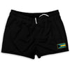 Bahamas Country Heritage Flag Shorty Short Gym Shorts 2.5" Inseam Made In USA by Shorty Shorts