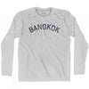 Bangkok Vintage City Adult Cotton Long Sleeve T-shirt by Ultras