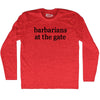 Barbarians at the Gate Rage Font Adult Tri-Blend Long Sleeve T-shirt by Tribe Lacrosse