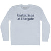 Barbarians at the Gate Rage Font Adult Tri-Blend Long Sleeve T-shirt by Tribe Lacrosse