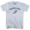 Barcelona Running Track Winged Foot Adult Tri-Blend T-shirt by Tribe Lacrosse