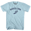 Barcelona Running Track Winged Foot Adult Cotton T-shirt by Tribe Lacrosse