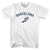 Barcelona Running Track Winged Foot Adult Cotton T-shirt by Tribe Lacrosse