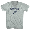 Barnet Running Track Winged Foot Adult Tri-Blend V-neck T-shirt by Tribe Lacrosse