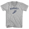 Barnet Running Track Winged Foot Adult Cotton V-neck T-shirt by Tribe Lacrosse