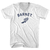 Barnet Running Track Winged Foot Adult Cotton V-neck T-shirt by Tribe Lacrosse