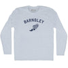 Barnsley Running Track Winged Foot-Adult Tri-Blend Long Sleeve T-shirt by Tribe Lacrosse