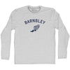 Barnsley Running Track Winged Foot-Adult Cotton Long Sleeve T-shirt by Tribe Lacrosse