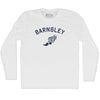 Barnsley Running Track Winged Foot-Adult Cotton Long Sleeve T-shirt by Tribe Lacrosse