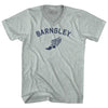 Barnsley Running Track Winged Foot-Adult Tri-Blend V-neck T-shirt by Tribe Lacrosse