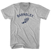 Barnsley Running Track Winged Foot-Adult Cotton V-neck T-shirt by Tribe Lacrosse