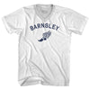 Barnsley Running Track Winged Foot-Adult Cotton V-neck T-shirt by Tribe Lacrosse