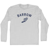 Barrow Running Track Winged Foot Adult Cotton Long Sleeve T-shirt by Tribe Lacrosse