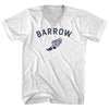 Barrow Running Track Winged Foot Adult Cotton V-neck T-shirt by Tribe Lacrosse