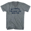 Be Careful For What You Wish For Tri-Blend V-neck Womens Junior Cut T-shirt by Tribe Lacrosse