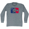 Beer League Hops Playing Basketball Logo Adult Tri-Blend Long Sleeve T-shirt by Tribe Lacrosse